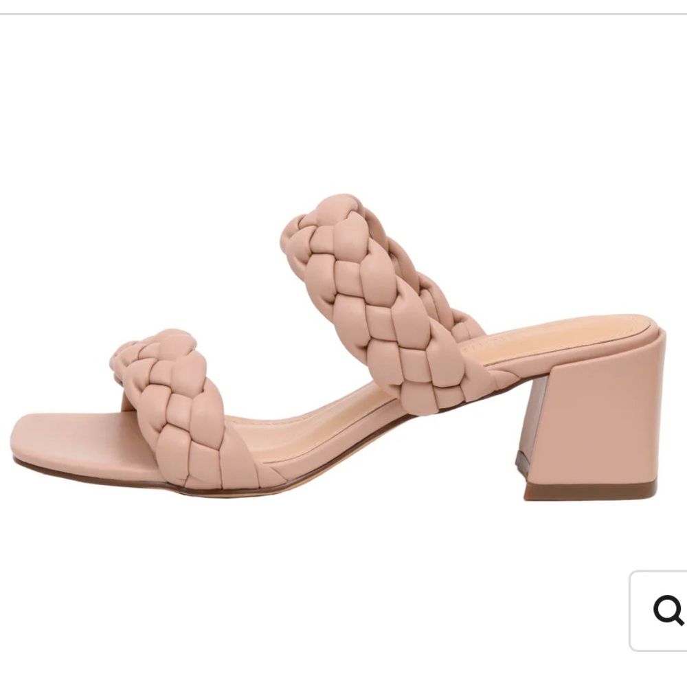 Cusionaire Onyx Braided Heel Sandal, Size 7
